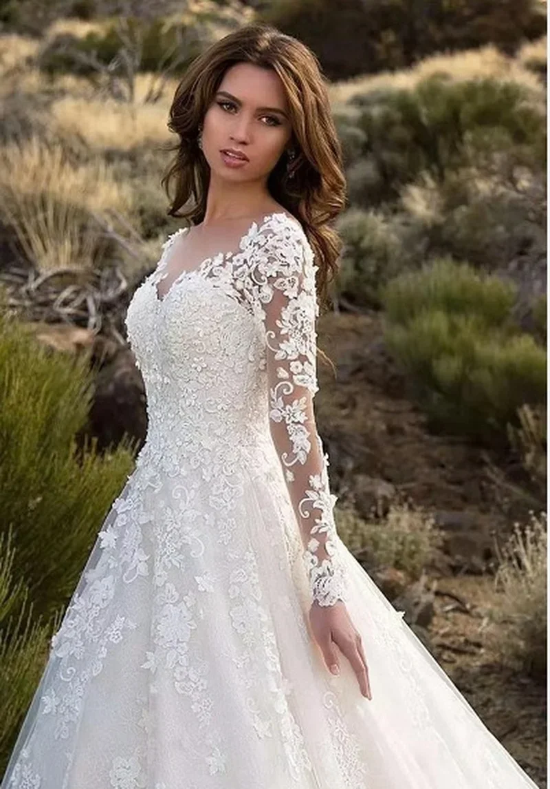 Formal Wear Women Us - Women Long Sleeve V Neck Lace