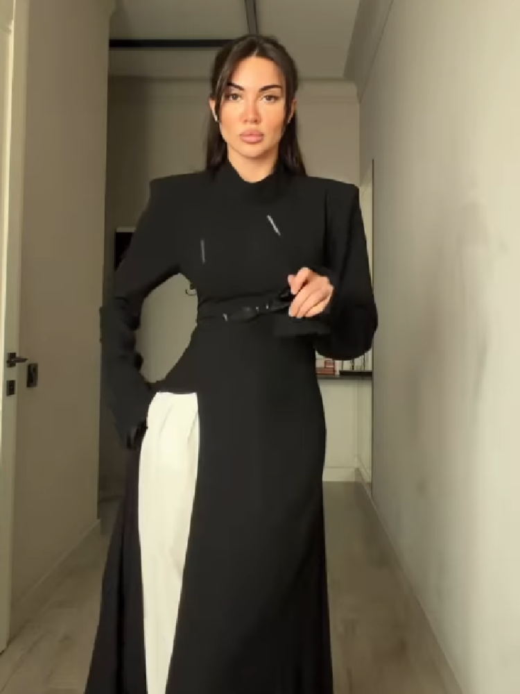 Women's Elegant High Neck Long - огляд і ціна Female Formal Wear