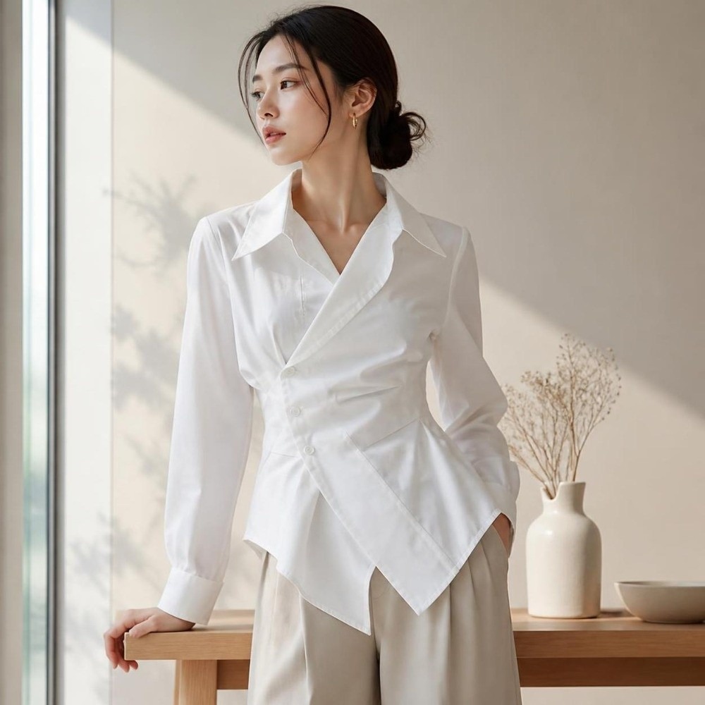 Formal Wear Irregular Long Sle - огляд і ціна Women Formal Wear Shirts