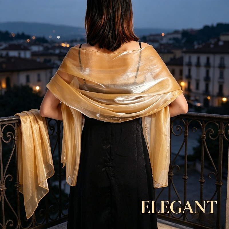 Elegant Solid Color Shawl for  - огляд і ціна Female Formal Wear