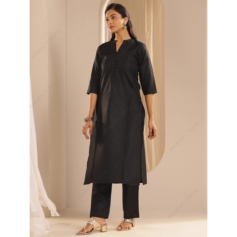 Women's Black Jacquard Kurta P - огляд і ціна Women Formal Wear Indian