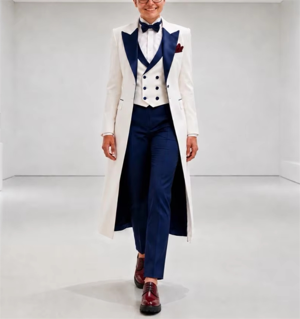 Navy Blue White Women's Jacket - огляд і ціна Formal Wear Women Us