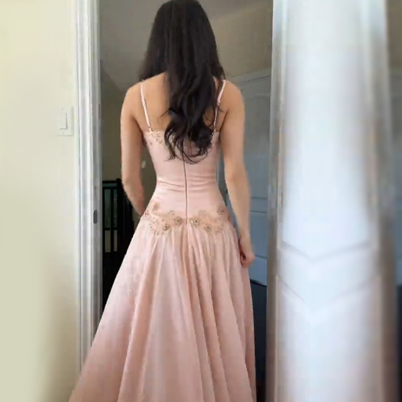 Elegant V-Neck Pink Strapless  - огляд і ціна Female Formal Wear